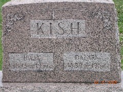 Julia (Juliska) Szechy (Szecsi) Kish; Daniel (Deso) Kish); tombstone; Bear Creek Cemetary; Trotwood, Ohio